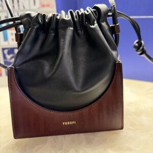 Yuzefi Black and Brown Mini Bag